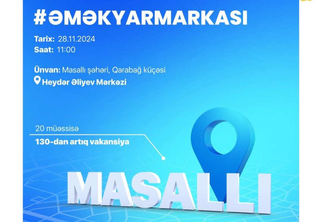 Masallıda əmək yarmarkası keçiriləcək