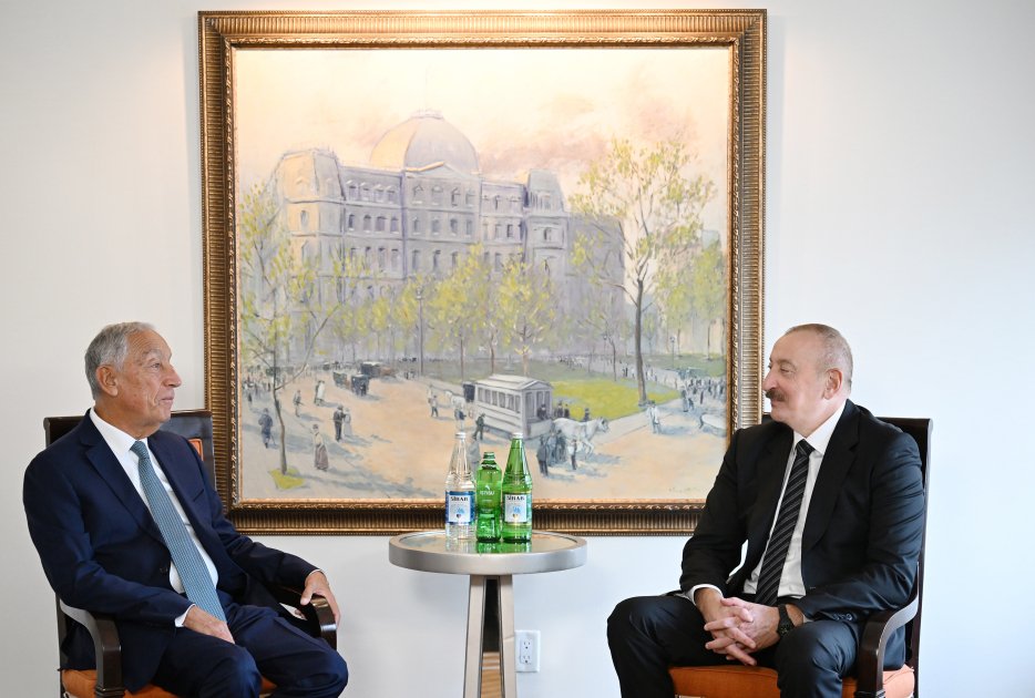 Prezident İlham Əliyev Nyu-Yorkda portuqaliyalı həmkarı ilə görüşüb
