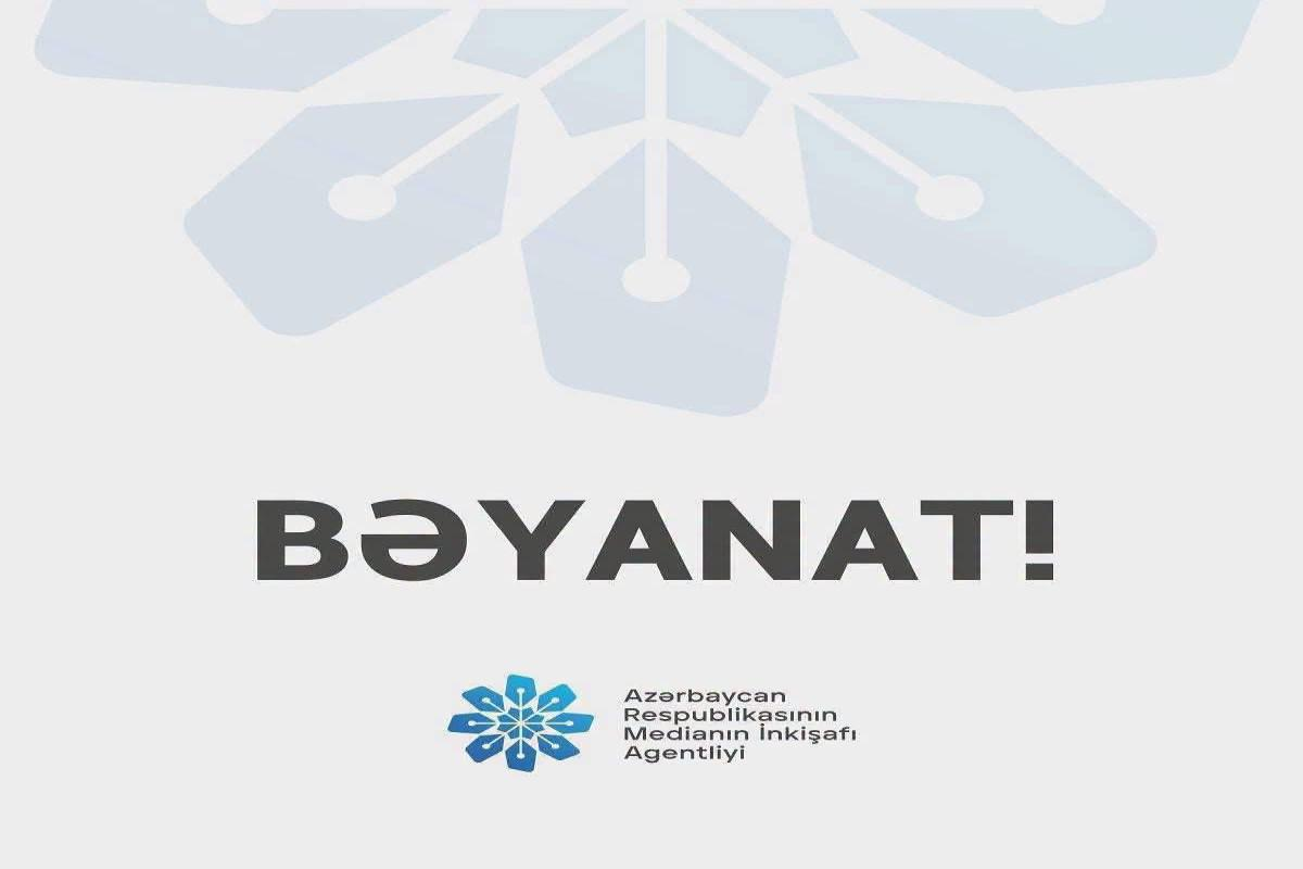 "Bu sayt Media Reyestrində yoxdur və fəaliyyəti qanunsuzdur” - BƏYANAT