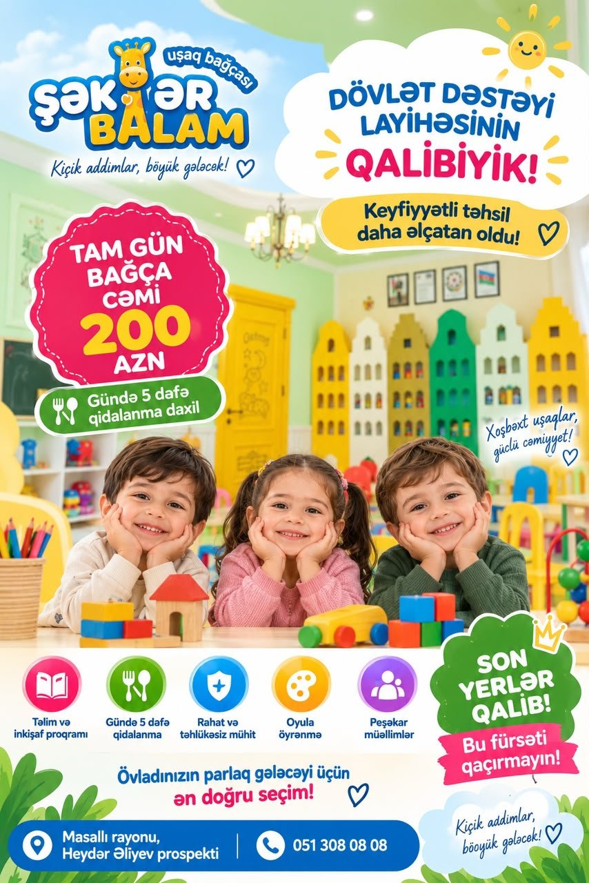 Masallının ilk özəl uşaq bağçası dövlət dəstəyi layihəsinin qalibləri sırasında