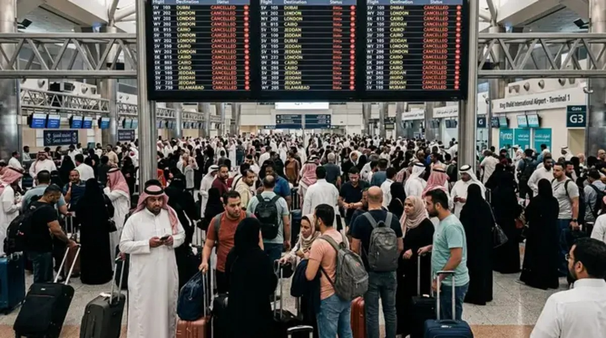 Ər-Riyad hava limanı hücumlardan sonra fəaliyyətini dayandırıb